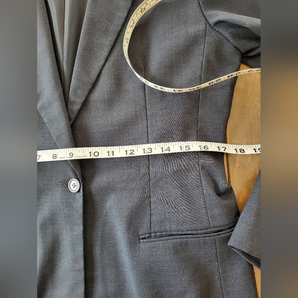 Vintage Larry Levine Classic Gray Womens Blazer Size 10 - Picture 10 of 16